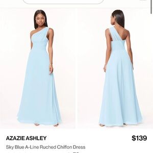 Azazie Sky Blue Ashley Bridesmaid Dress